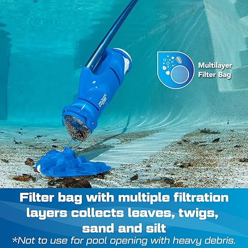 Miniatura 6 de Pool Blaster Catfish Ultra Recargable, alimentado por batería, limpiador de piscinas, ideal para piscinas enterradas y piscinas sobre el suelo