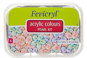 Fevicryl Acrylic Colors, Pearl Kit, 6 Shades