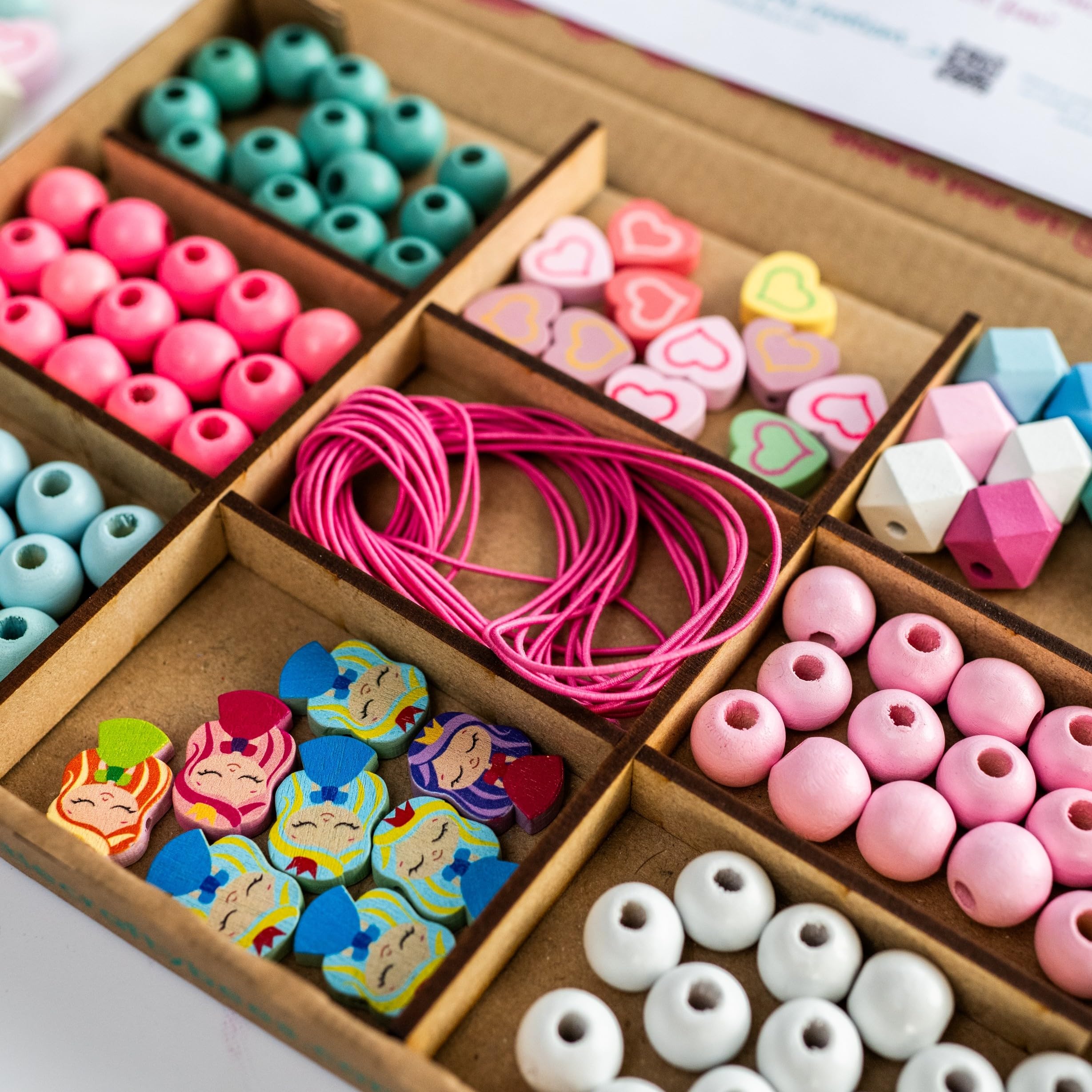 Little Crafty Bees DIY Princess Bead Bracelet Kit: Personalized Craft Gift for Girls Kids Jewellery Making Set