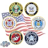 USA Army USA Airforce USA Navy USA Coast Guard USA Space Forces USA Marine Corps 6 PCS 3.80 inch Iron ON Embroidered Patches Set