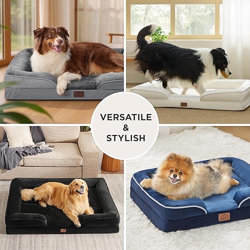 Miniatura 9 de Bedsure - Cama ortopédica XXL para perros, sofá cama lavable para perros gigantes, espuma de soporte con funda extraíble y lavable, forro