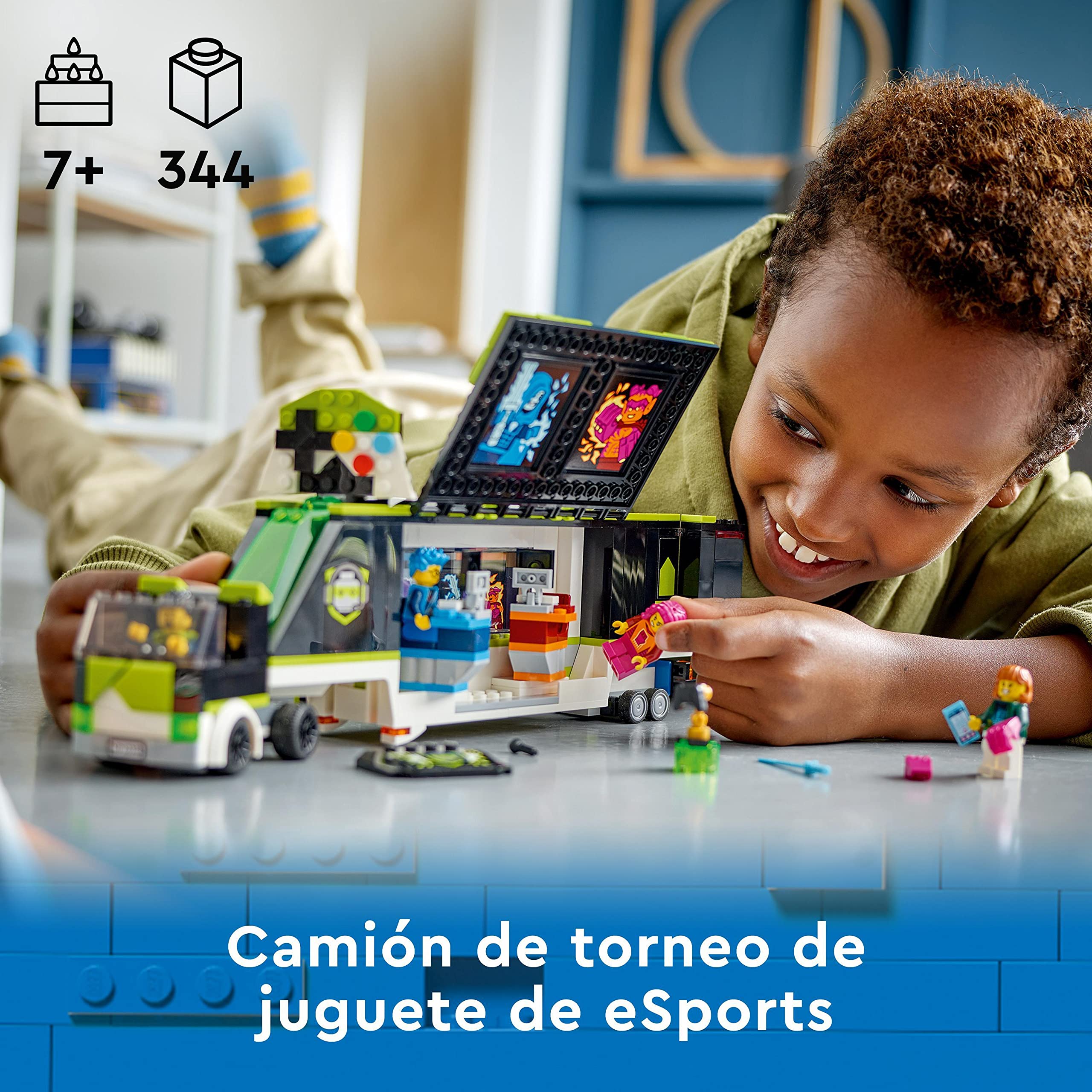 LEGO City Camión de Torneo de Videojuegos, Esports, Vehículo de Juguete de Construcción, Regalo para Niños y Niñas de 7 Años o Más y Gamers 60388