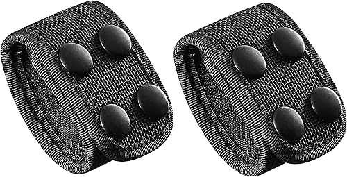 Miniatura 3 de Shield Wallets - Cinturón de nailon de doble ancho de 1.75 pulgadas para cinturones de 2 14 pulgadas de ancho, doble broche de presión, paquete de 2
