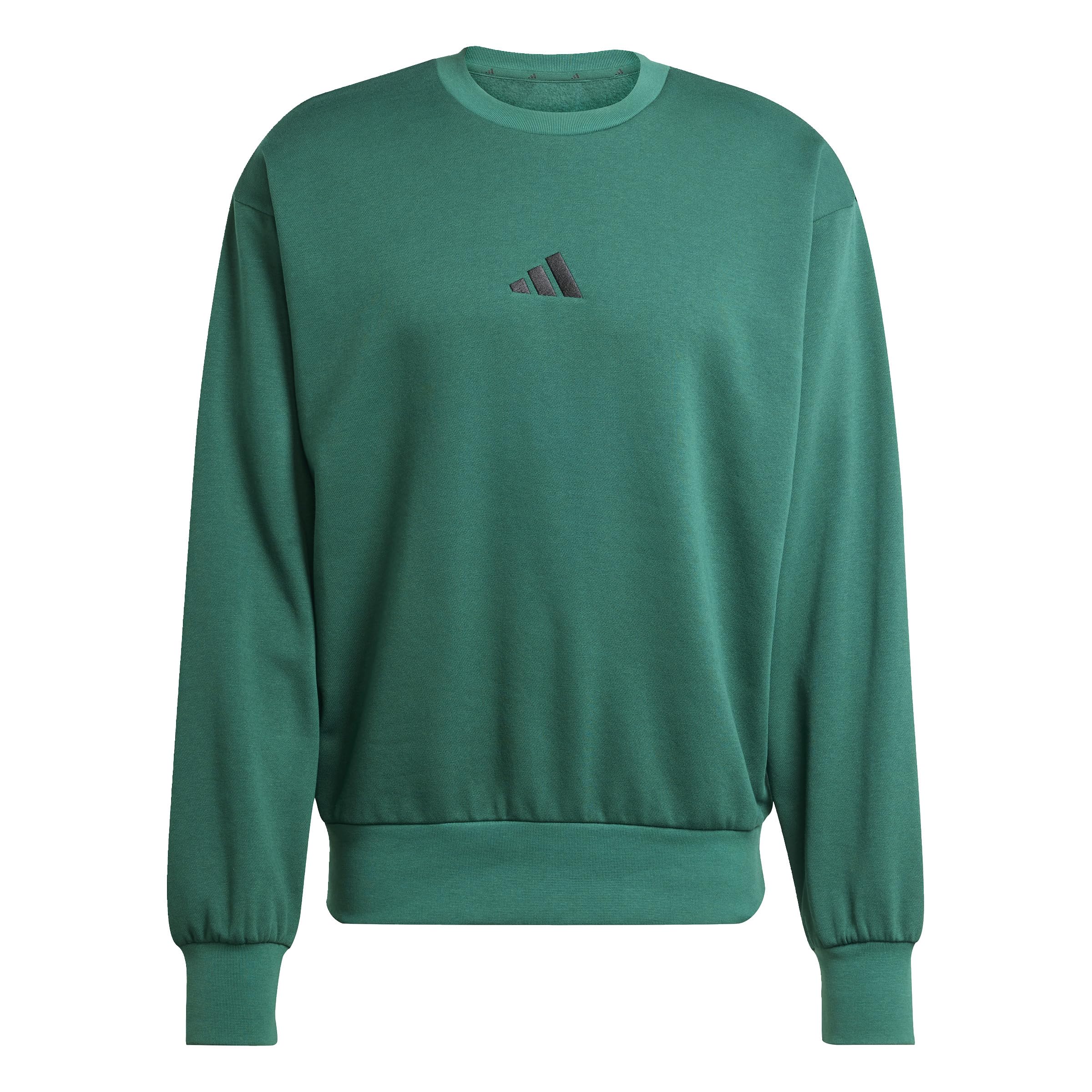 Adidas Herren Essentials FEELCOZY Fleece Sweatshirt, Collegiate Green/Black, XL