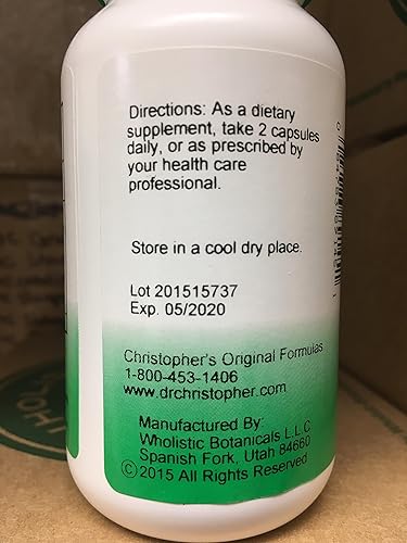 Miniatura 3 de Christopher's Original Formulas V-Vein - 100 cápsulas vegetarianas - Mezcla de hierbas única - Desarrollado por el maestro herbolario David