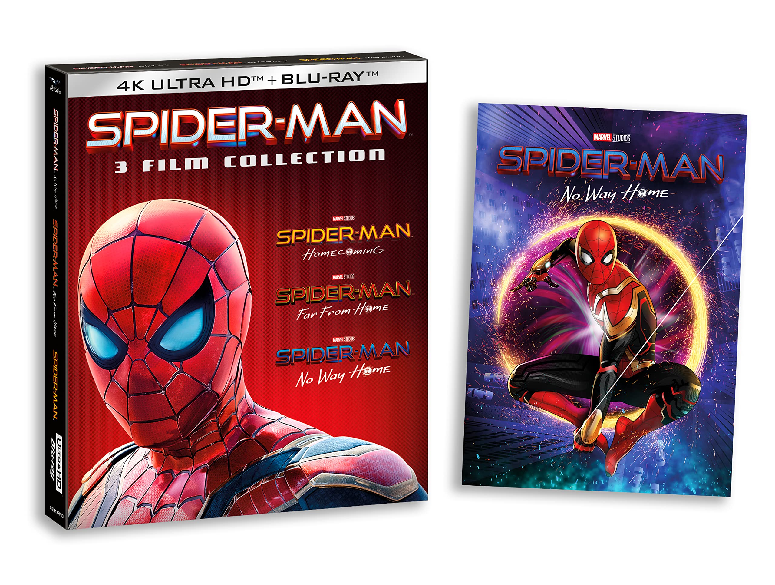 Cofanetto Spider-Man Home Collection 1-3 - 4K ( 3 Blu-ray 4K Ultra-HD+ 3 Blu-ray Hd ) Slipcase + Card Nobilitata (6 Blu Ray)