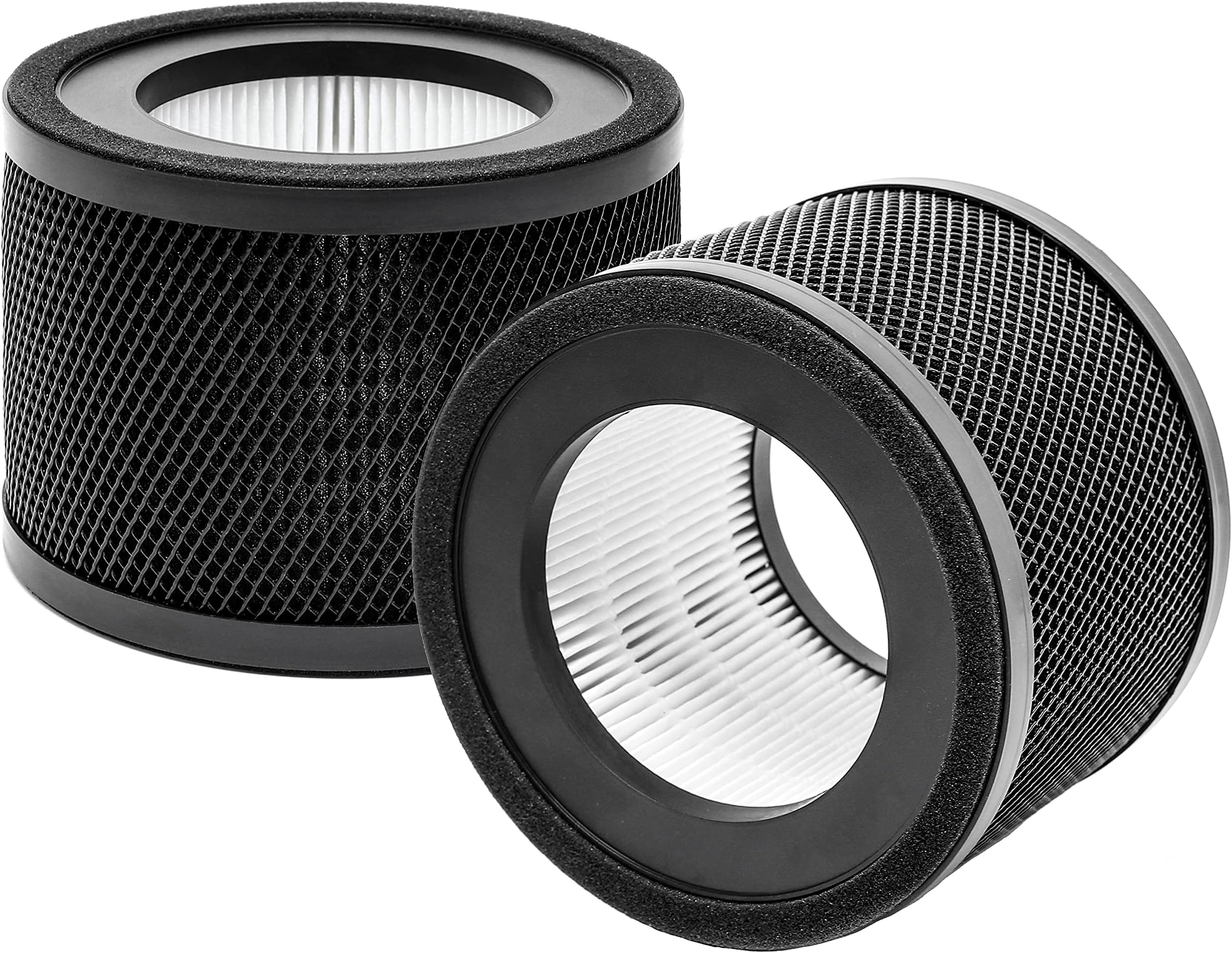TT-AP001 True HEPA Filter Replacement, Compatible with TaoTronics TT-AP001 and and VAVA VA-EE014 Air Purifier, H13 True HEPA Filter & Activated Carbon Filter, 2 Pack