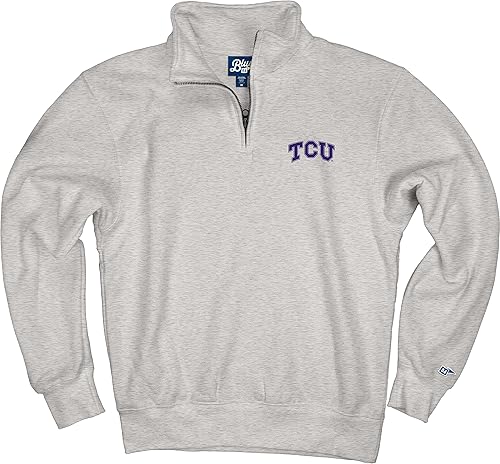 Miniatura 162 de Blue 84 Sudadera con cremallera de un cuarto para hombre de la NCAA Gris