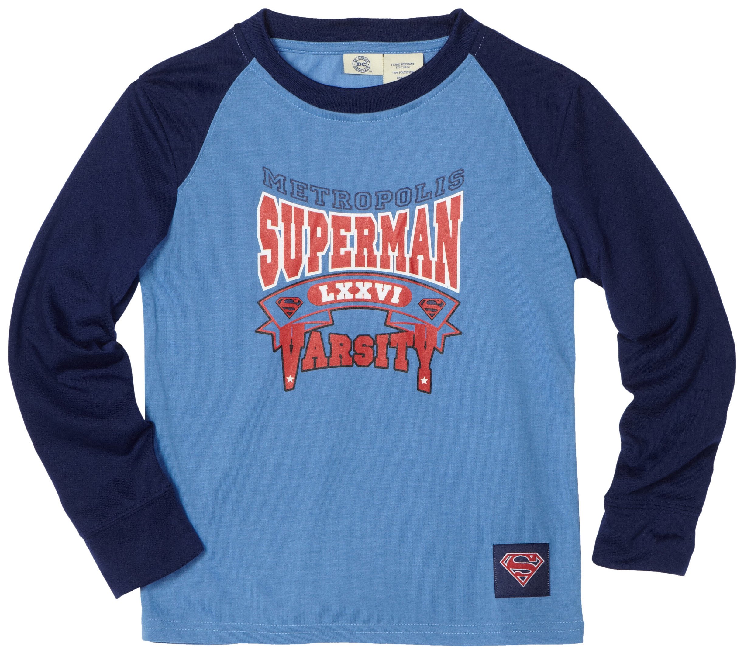 DC Comics Big Boys' Superman Long Sleeve Top