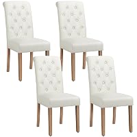 Yaheetech Set 4 Sedie Imbottite Sala Pranzo Eleganti per Cucina Soggiorno
