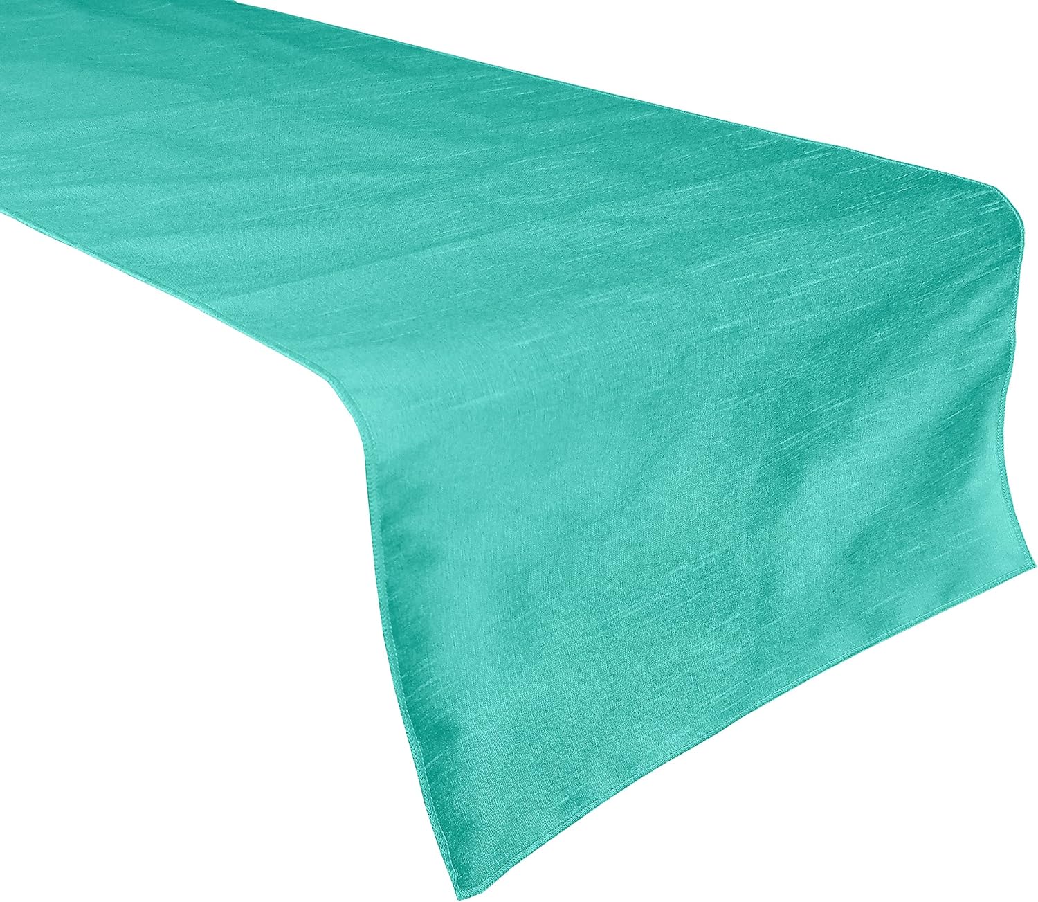 lovemyfabric Faux Silk Solid Table Runner for Wedding/Bridal Shower Birthday/Baby Shower Special Events and Home Decor (12"X36", Aqua)