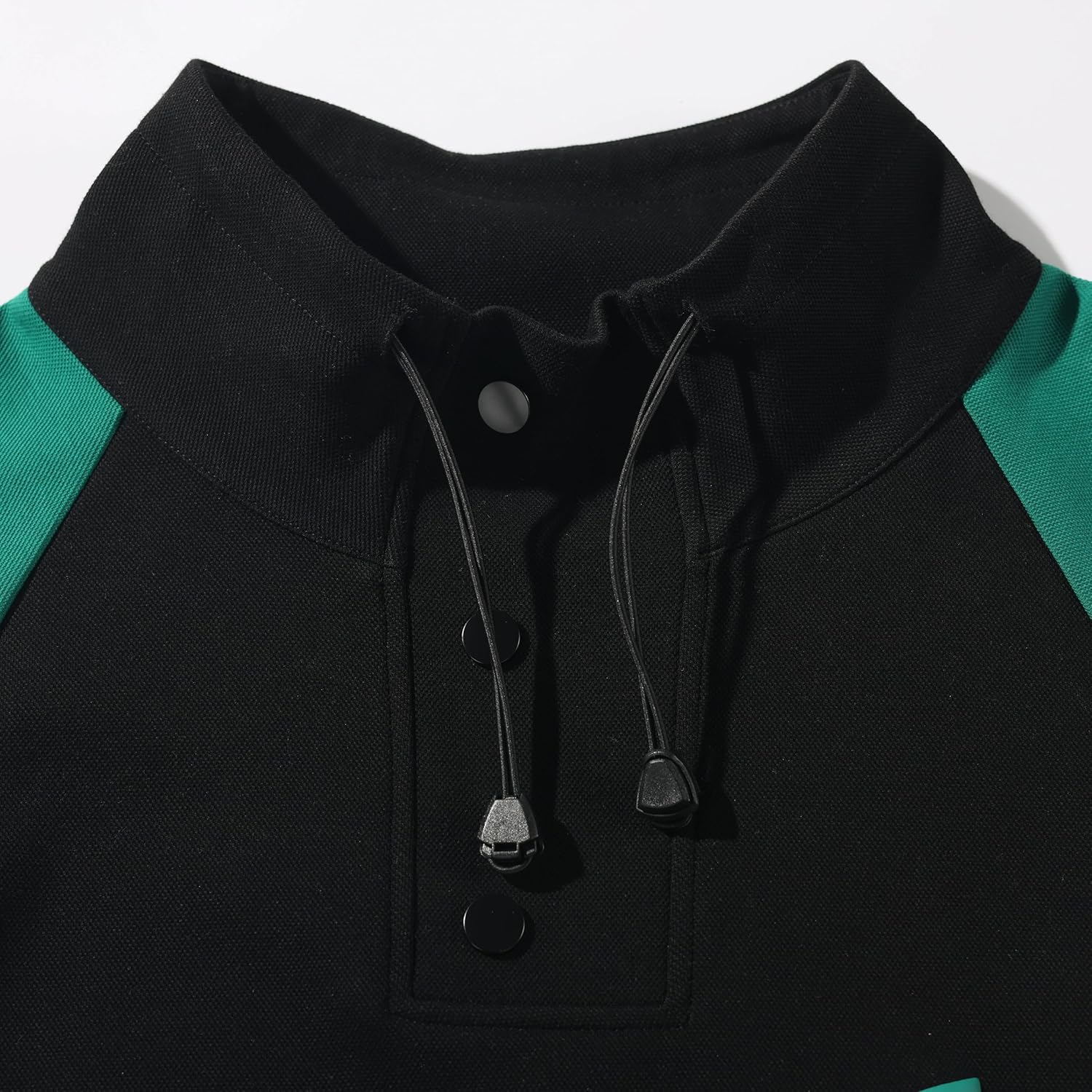 GURUNVANI Mens Color Block Sweatshirt Oversized Graphic Pullover Stand Collar Pullover Tops