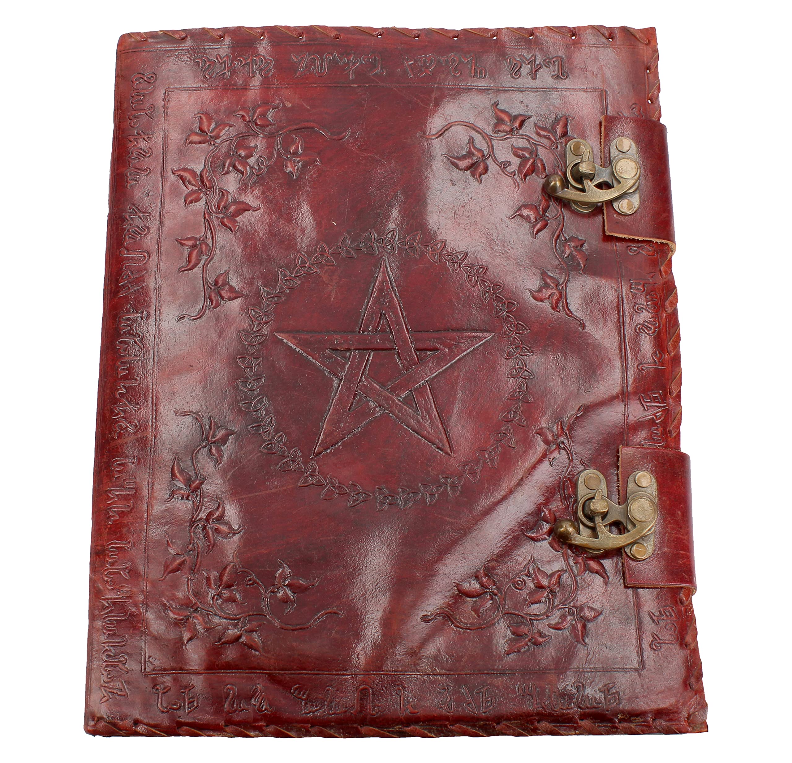 Nemesis Now - Buch der Schatten-Tagebuch mit Schloss, Leder, 36 cm, Braun