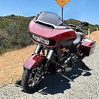 Vista 5 de Kit de molduras de parabrisas dividido para Harley Road Glide 15-24, aluminio dividido lateral de parabrisas lateral para Harley Touring Road Glide