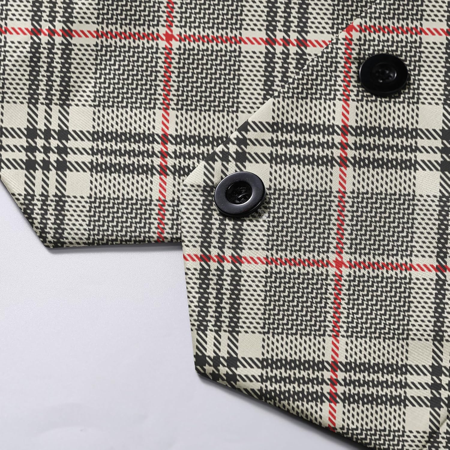 Allthemen Mens Suit Vest Business Plaid Dress Vest