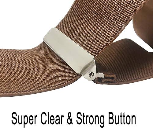 Miniatura 3 de Moulen Tirantes ajustables con clips resistentes de 2 pulgadas de ancho para hombre