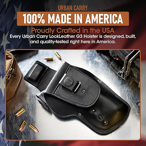 Miniatura 3 de Urban Carry Funda para pistola de transporte oculta G3, cinco tamaños de cubierta de retención segura con cerradura para la mayoría de pistolas y