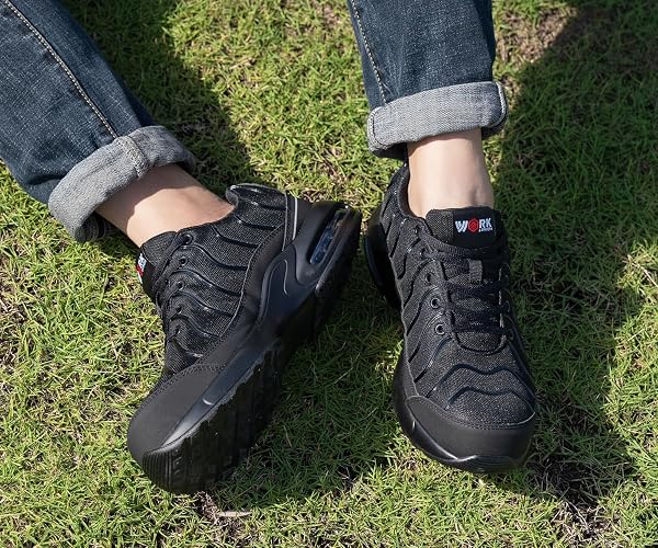 LARNMERN Chaussures de Sécurité Hommes Femmes Basket Légère Large et Moyen Taile Unisexe Apparence Chaussure de Travail Secruite Confortable Anti-Perforation Embout en Acier Taile 35-51EU - 3