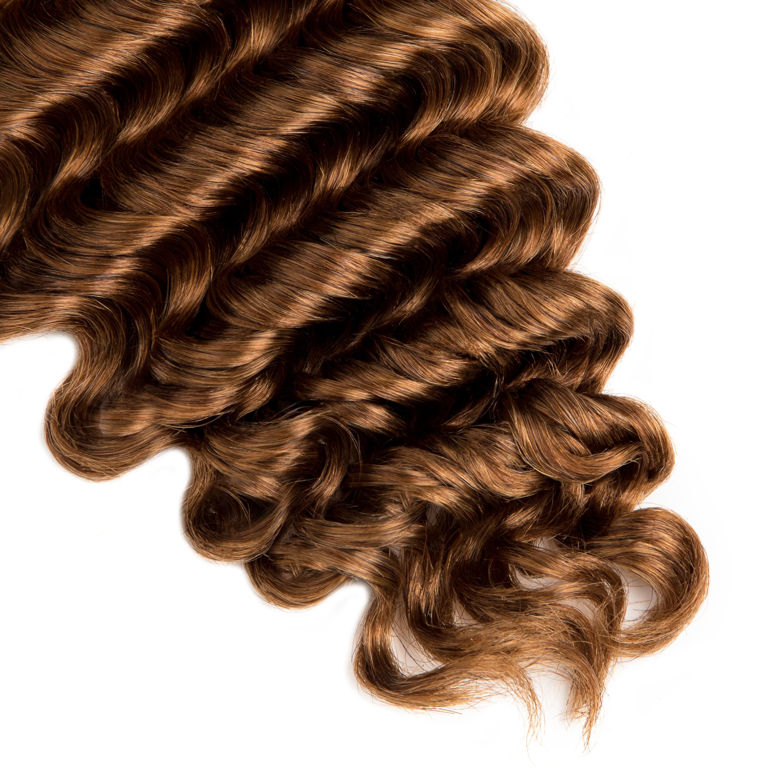 Human Braiding Hair for Boho Braids 14 inches Human Hair for Braiding No Weft Deep Wave 4 Bundles/Pack (Total 100G) #30 Color - Image 3