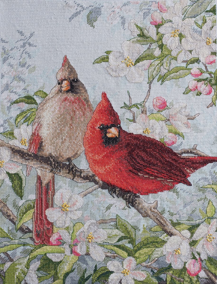 Bucilla Heirloom Collection Counted Cross Stitch Kit, 10 by 13.5-Inch, 45479 Cardinals