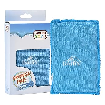 Dairy Blue Dishwashing Sponges Heavy Duty Scouring Pad, Non Scratch Scrubber Durable and Soft Color Coded Home and Kitchen Accessories by The Kosher Cook