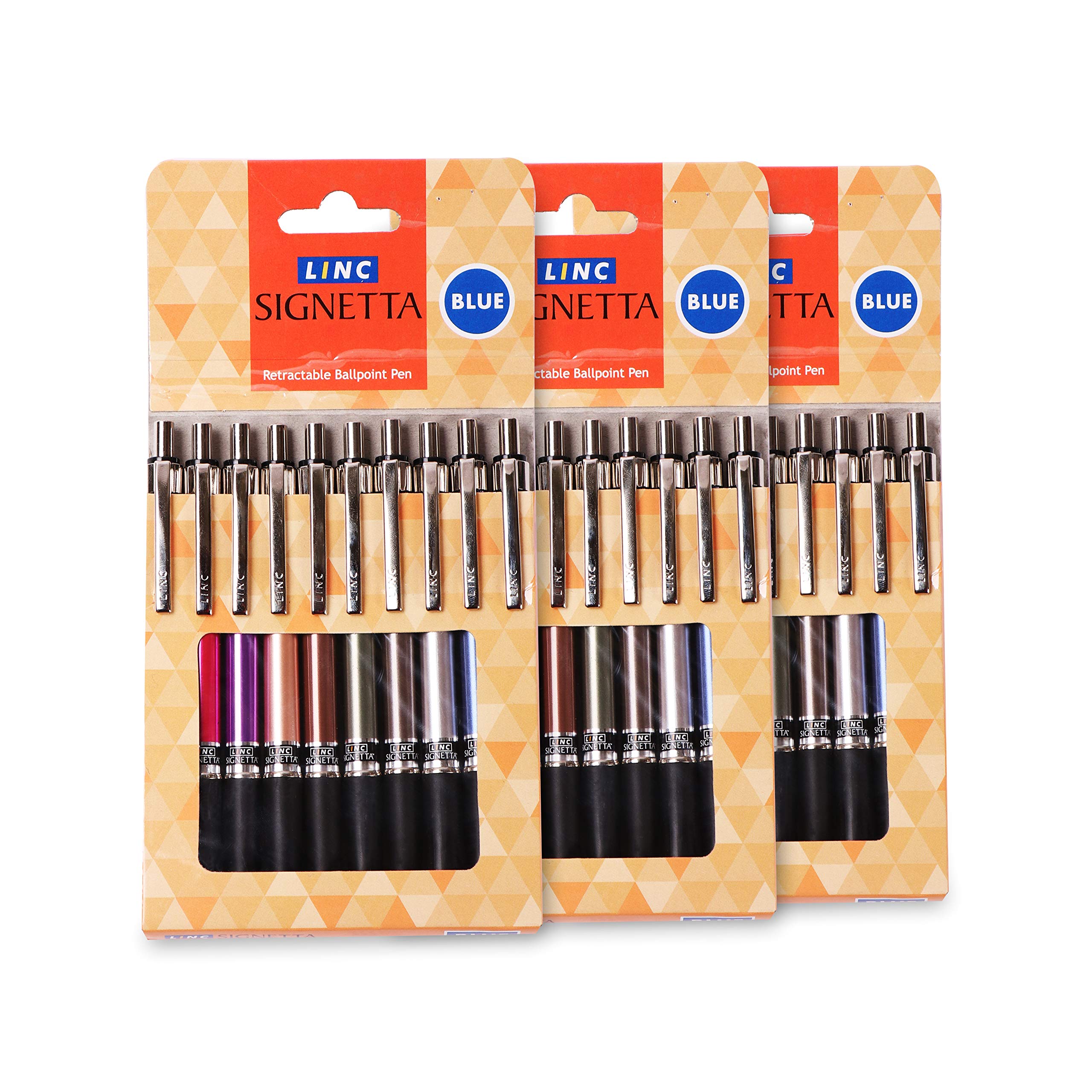 Linc Signetta 0.7 mm Retractable Ball Pens | Blue Ink | Pack of 30 (B07S9DDLZ4) Amazon Price History, Amazon Price Tracker