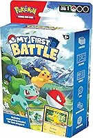 Vista 3 de Pokémon TCG: Mi Primera Batalla—Pikachu y Bulbasaur (2 Mini Mazos Listos para Jugar y Accesorios)