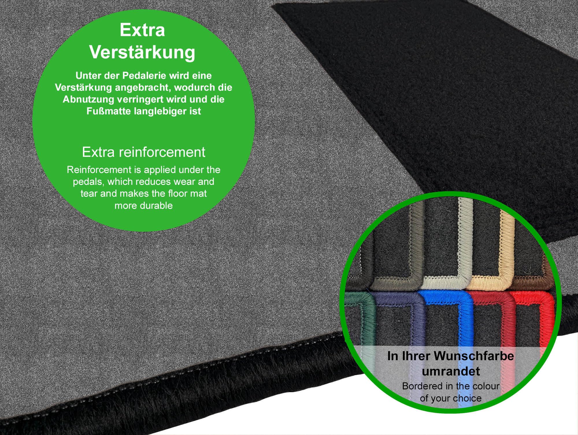 Tappetini Auto In Tessuto Per VW Crafter I (2006-2016) – 2 Pezzi, Colore Nero – Alta Qualità, Su Misura - 4