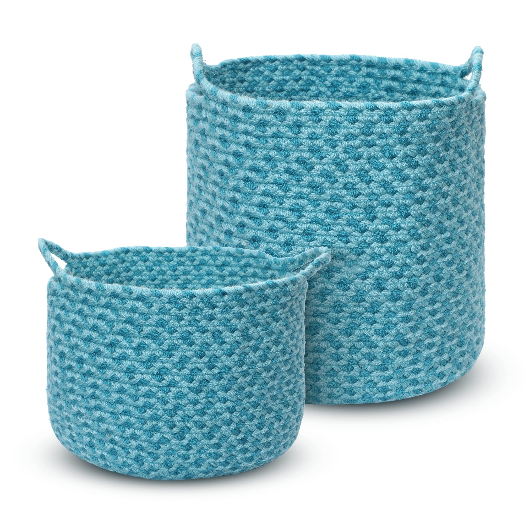 Kinton Crafts Contempoary Pet Braided,(Pack of 2) Rope Basket|Blanket & Cloth Storage for Living Room|Organizer for Bedroom|Washable - Sky Blue (B0C4KNQJDK) Amazon Price History, Amazon Price Tracker