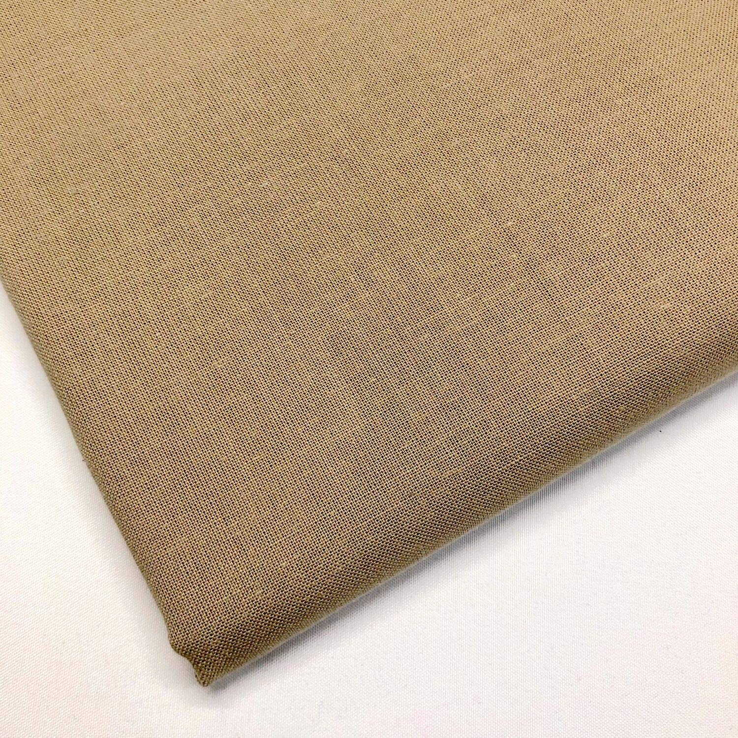 Plain Extra Wide Taupe 100% Cotton Craft Sheeting Quilting Lining Draping Bunting Woven Dress Fabric Material | 60" – 150 cm Wide | per Metre