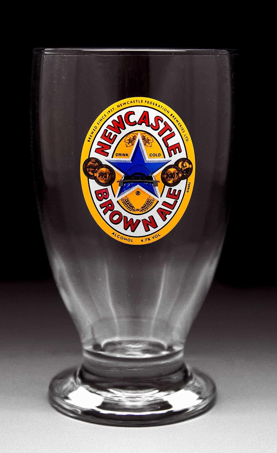 Personalised Branded 1/2 Pint Newcastle Brown Ale Glass, Engraved Gift
