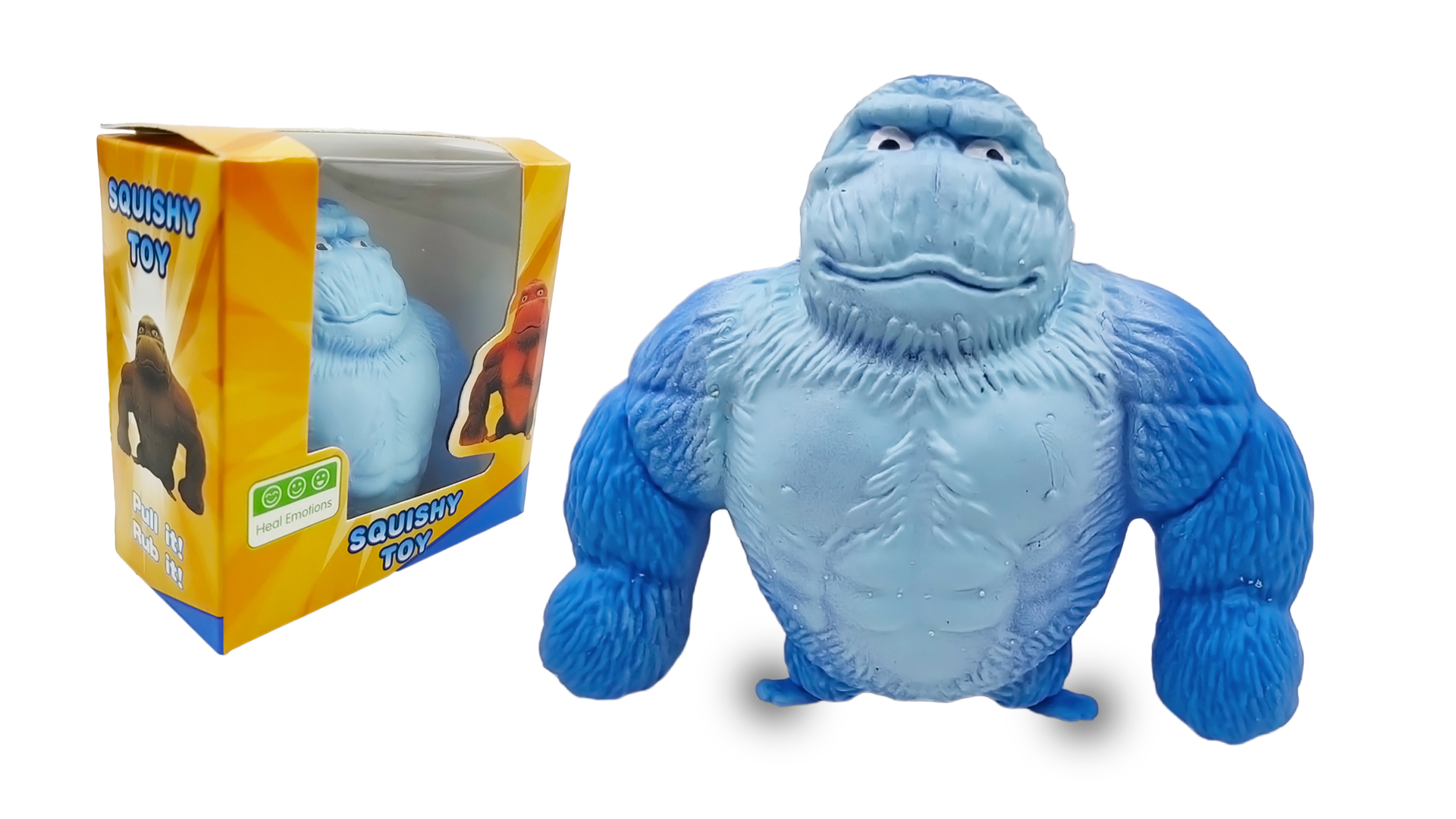 MONKEY MARK ポーズするブルーゴリラ A1サイズ Amazon.com: Original Trending Stretchy Blue Monkey Toy,Stretch
