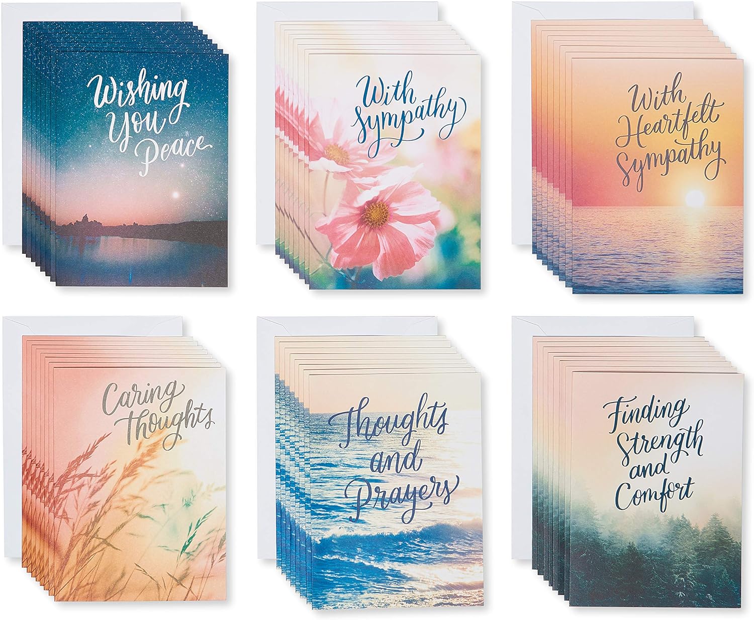 American Greetings Sympathy Card Assortment, Nature (48-Count)
