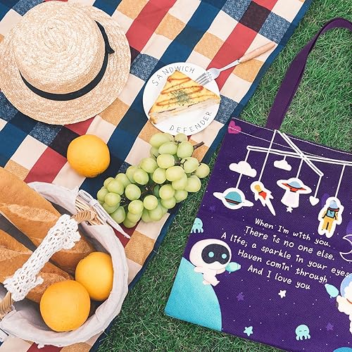 Miniatura 3 de LEVLO K-POP Bolsa de compras con música When I'm with You There is No One Else Bolsa reutilizable para fanáticos de Corea del Sur