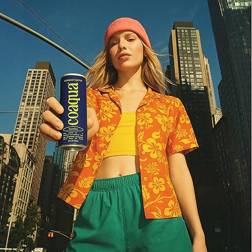 Miniatura 6 de Coaqua Agua de coco con gas, paquete de 12, electrolitos naturales para hidratación, bebida refrescante con electrolitos gaseosos, agua de coco pura