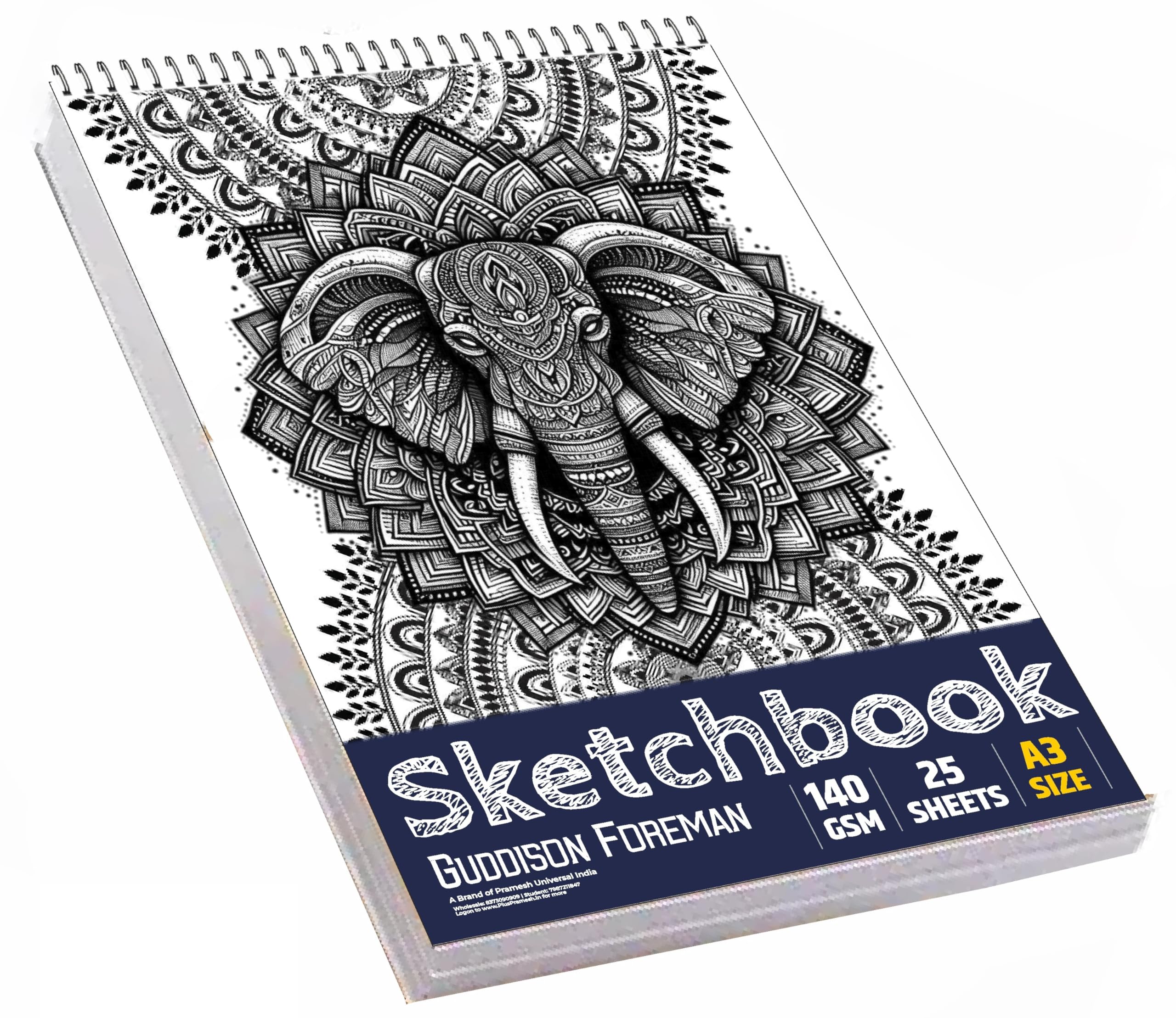 A3 Drawing Book/Sketchbook Cartridge Paper | 25 Sheets (50 Pages) | Hardcover at Back | Acid Free Paper, for Doodling-image-28