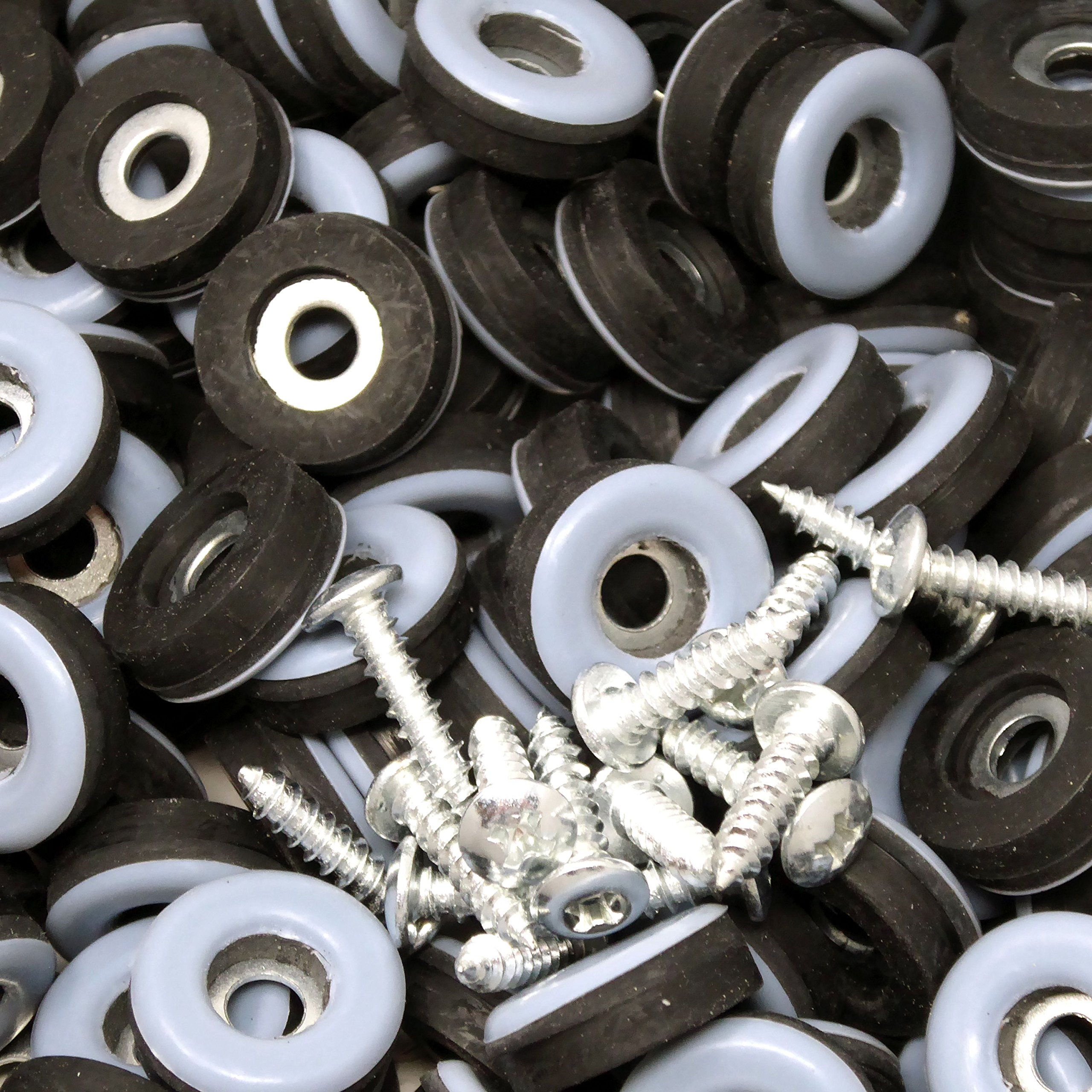 Adsamm PTFE-S-GR-19-100 PTFE-S-GR-19 100 x PTFE Gliders with Screw 0 75 1 9 cm Grey-Blue — view 2