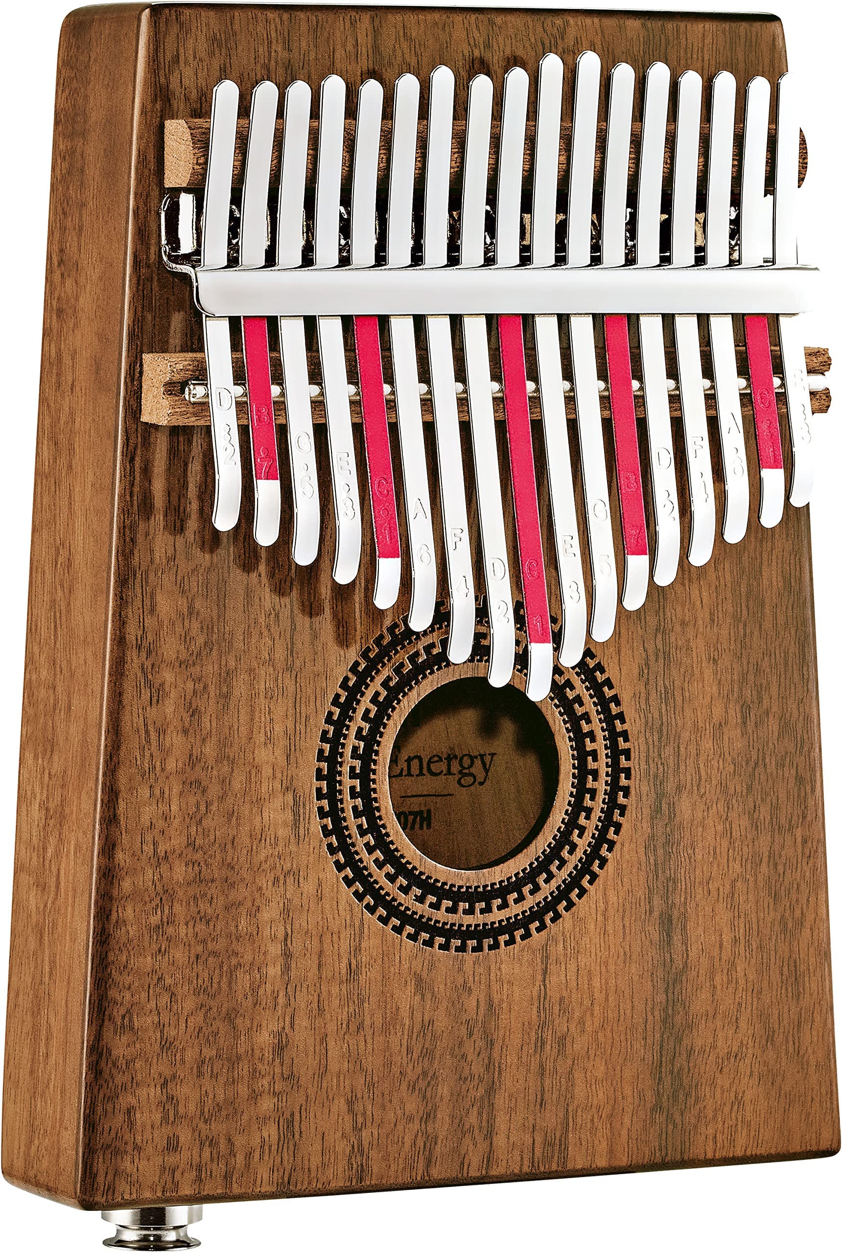 Sonic Energy Kalimba mit Tonabnehmer – C-Dur, 17 Töne – Akazienholz – Für Bühne, Live, Studio – Inkl. Zubehör (PKL1707H)