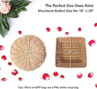 Vista 4 de Bolsas de regalo de celofán extra grandes de 18 x 30 pulgadas (paquete de 12) – Bolsas transparentes para cestas de regalo, embalaje de vacaciones