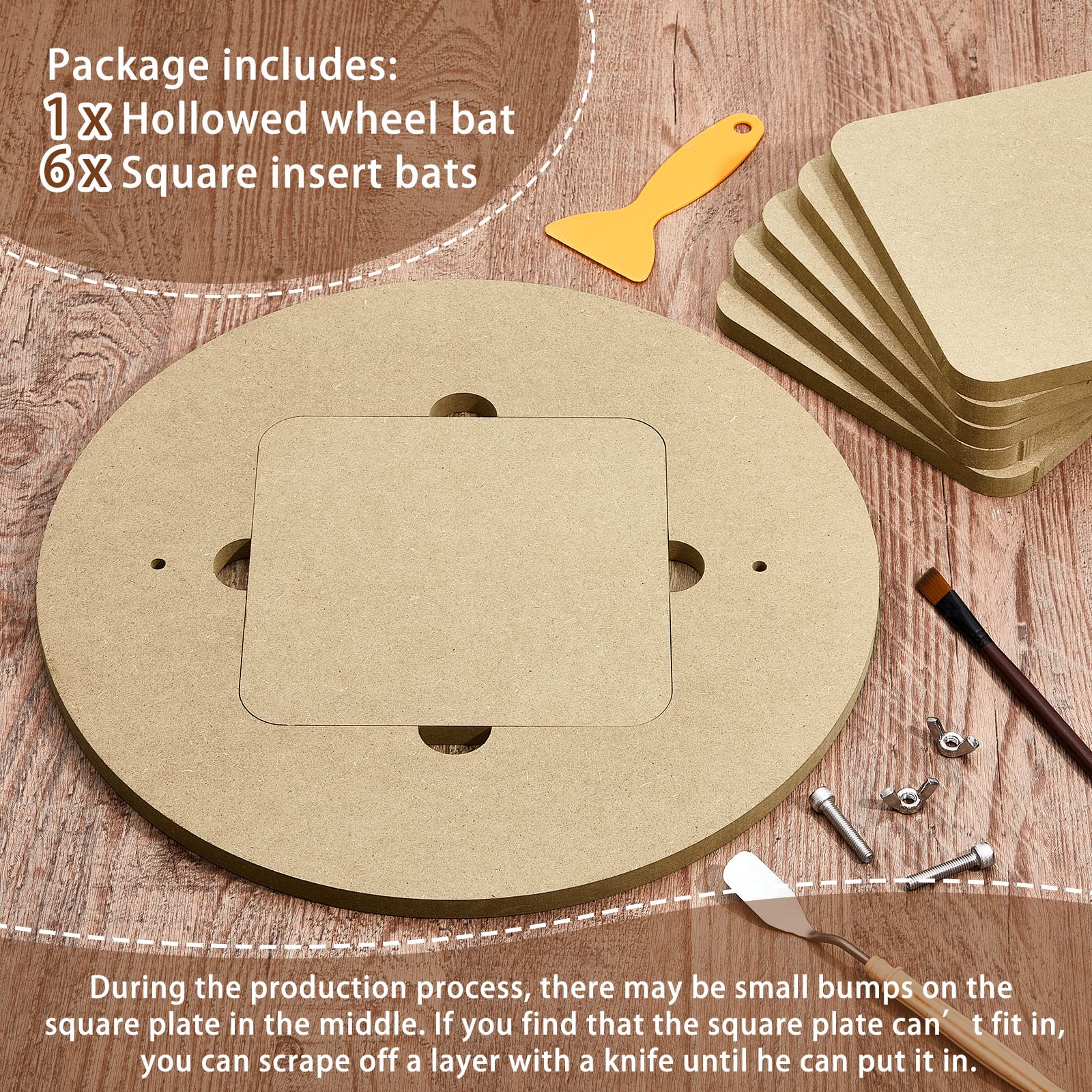 Ceramic Wheel Bat 14 Inch Round Pottery Bat Sculpting Ceramic Bat T