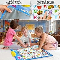 Vista 5 de QUOKKA Juguetes educativos para niños de 5 a 7 años - Tabla vertical de pared de aprendizaje ABC para niños pequeños de 3, 4 y 6 años, póster
