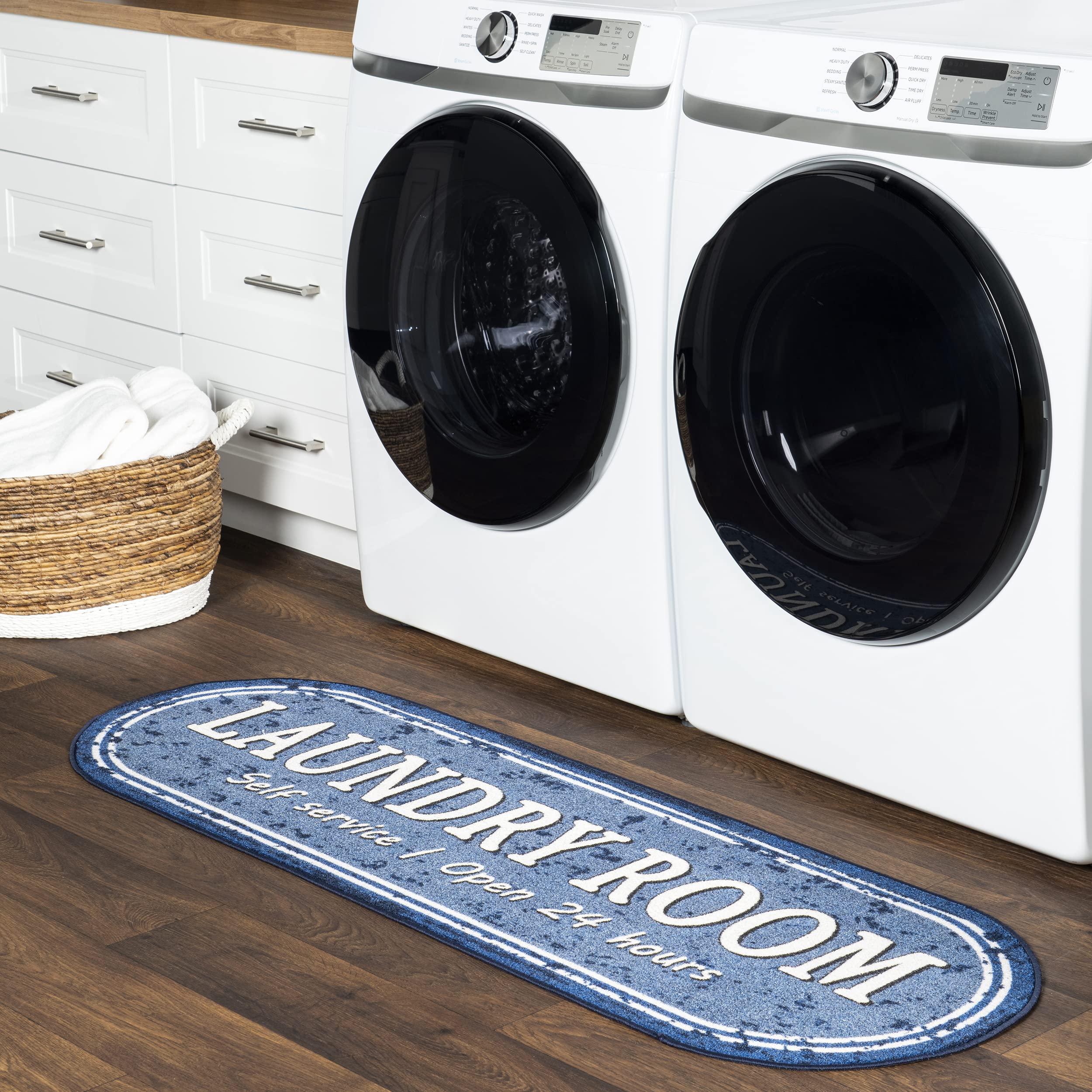 Tapis bleu nuLOOM 50,8 x 150 cm pour décoration de couloir
