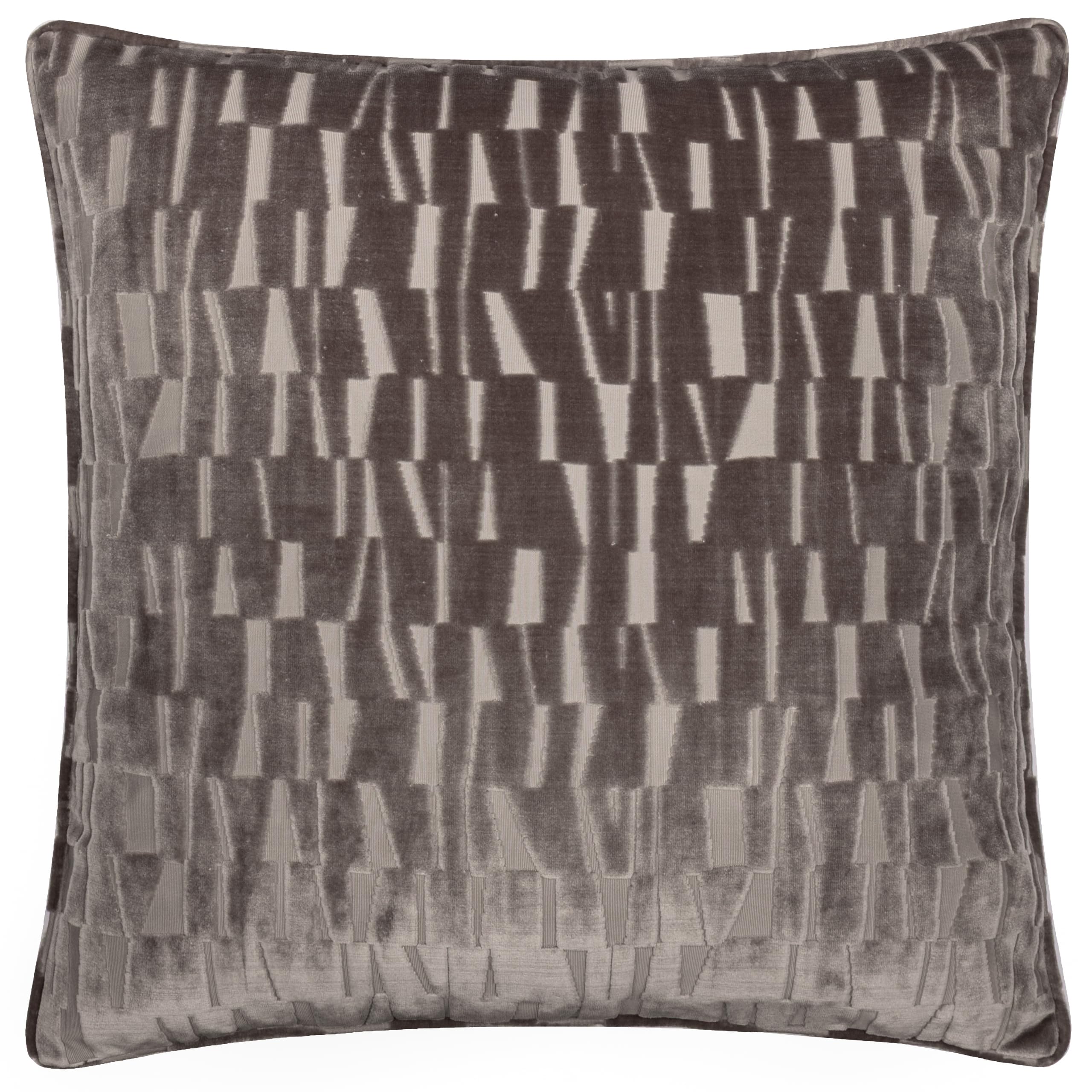 Paoletti Mink Manhattan Cushion Cover – Elegant Geometric Textured Velvet Decorative Case ( - 50X50cm)