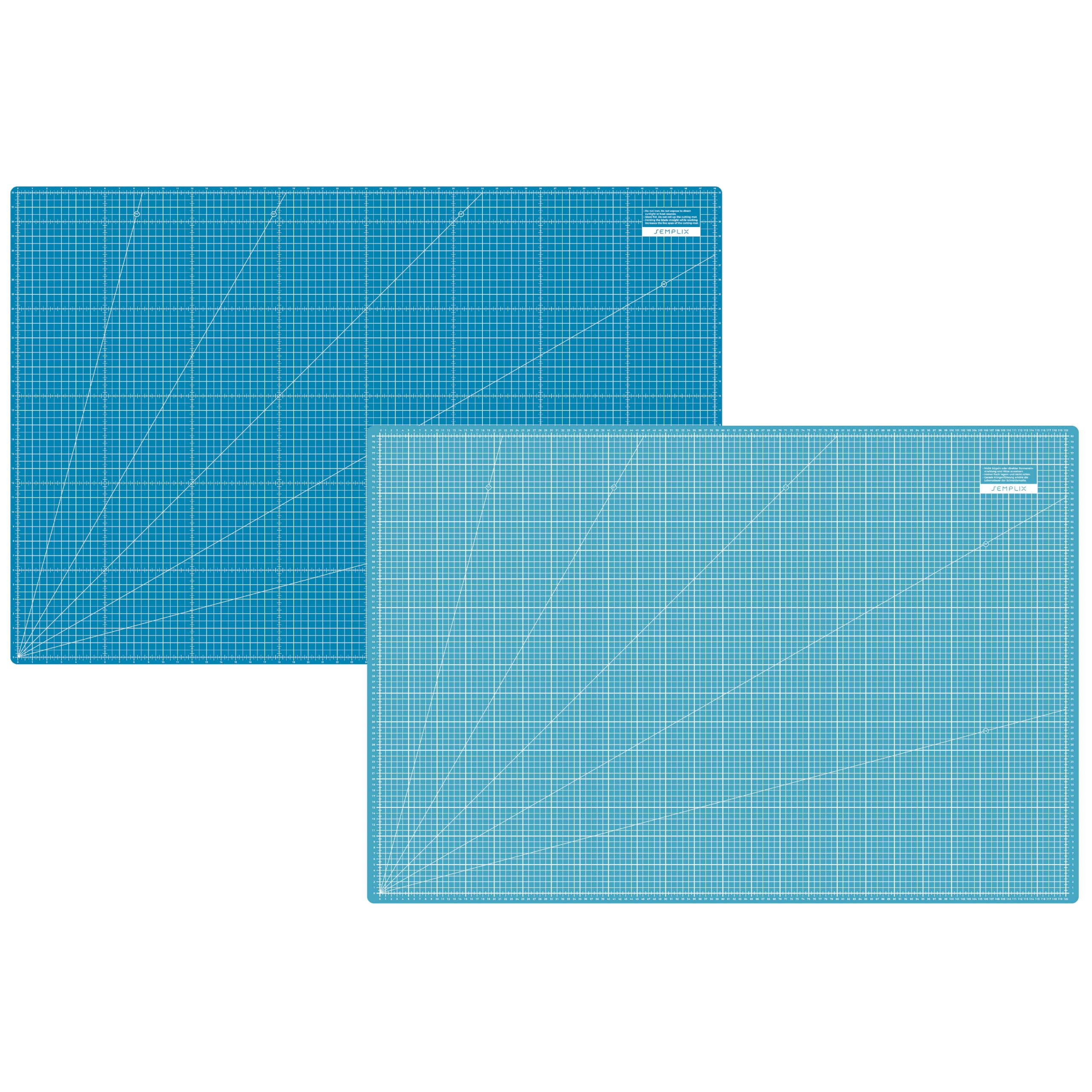 SEMPLIX Schneidematte A0 selbstheilend 120 x 80 cm Patchwork Basteln (Türkis-Petrol)