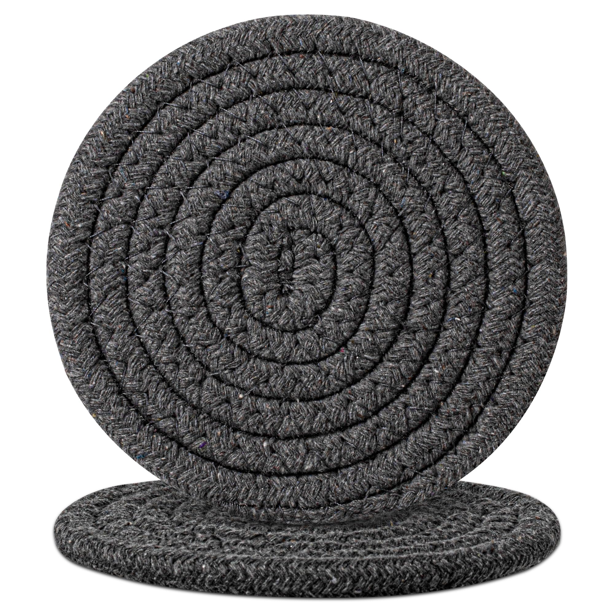 2 Pcs Grey Drink Coasters, 4.3 inch