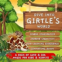 Vista 5 de Randimals Plush Toy Stuffed Animal Mix - Giraffe & Turtle Hybrid Stuffed Animals for Girls & Boys - Huggable & Soft Animal Characters Cute Plushies