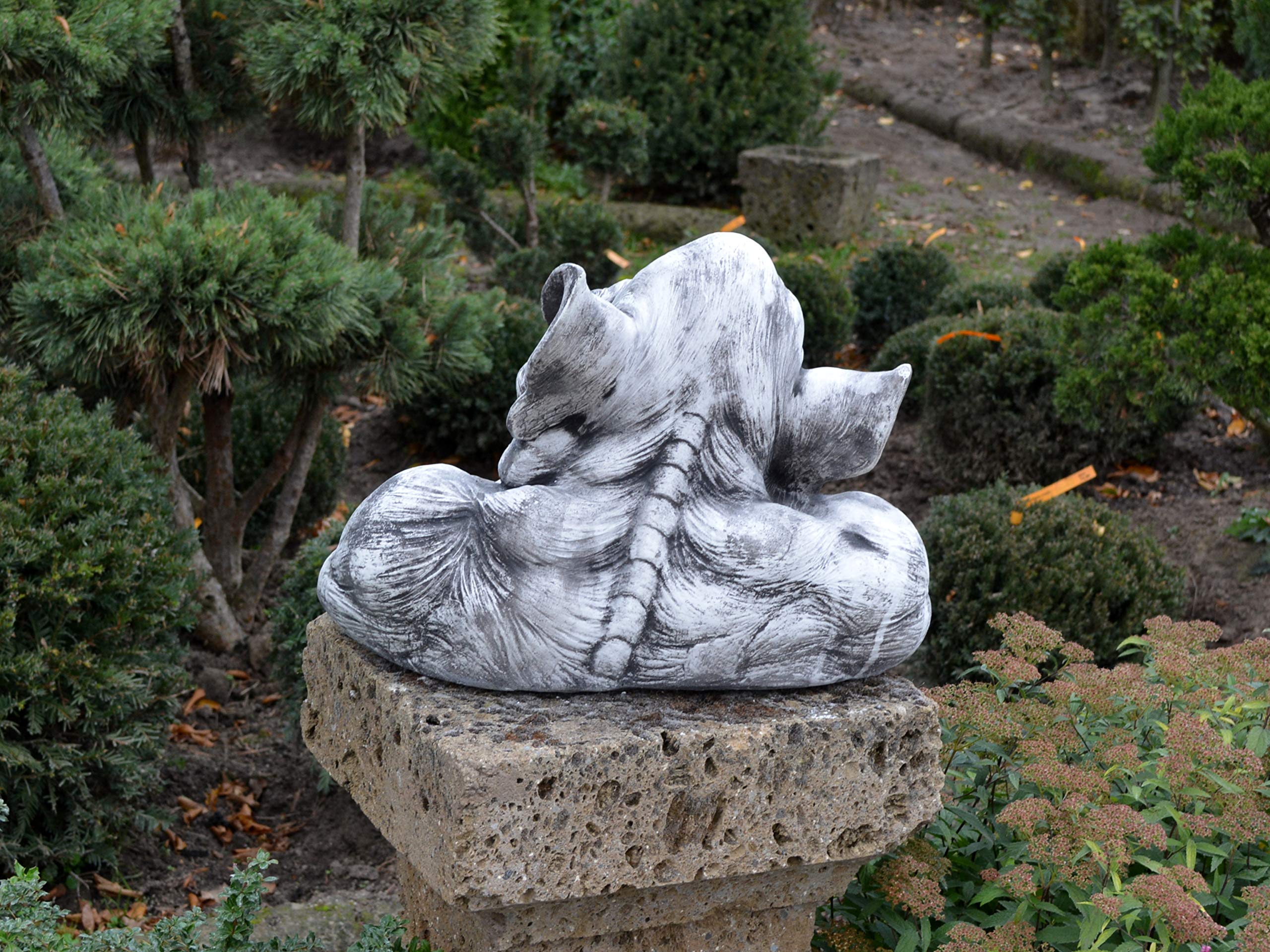 gartendekoparadies.de Gargoyle Büste, Steinfigur, H. 33 cm, 31 kg, Grau, frostsicher aus Steinguss für Außenbereich
