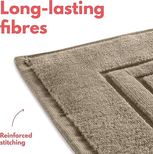 Miniatura 3 de Alibi Toalla de baño para piso, 1 paquete de toalla de algodón de lujo súper suave y absorbente, color beige, 22 x 34 pulgadas