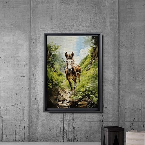 Miniatura 2 de Abstract Wall Art, minimalist wall art, Minimalist Art, Living Room Art, Decorate the office, donkey in nature print, gift for animal lovers