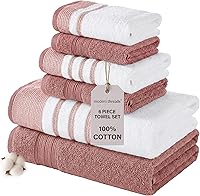 Vista 6 de Modern Threads Juego de toallas de 6 piezas, 100% algodón, de secado rápido, ultra absorbentes, incluye 2 toallas de baño, 2 manos y 2 paños Salvia